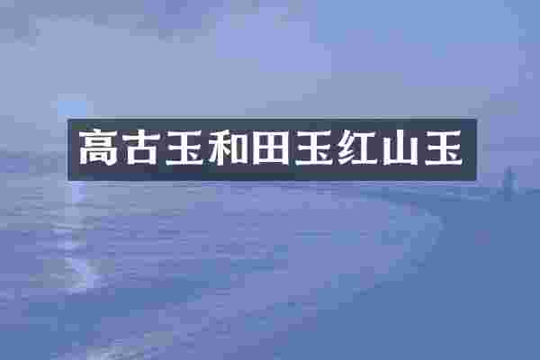 高古玉和田玉红山玉