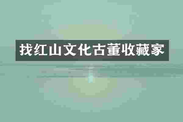 找红山文化古董收藏家