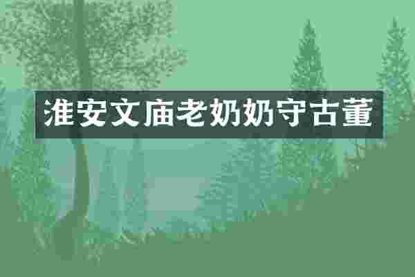 淮安文庙老奶奶守古董