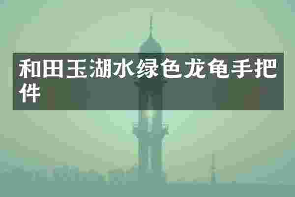 和田玉湖水绿色龙龟手把件
