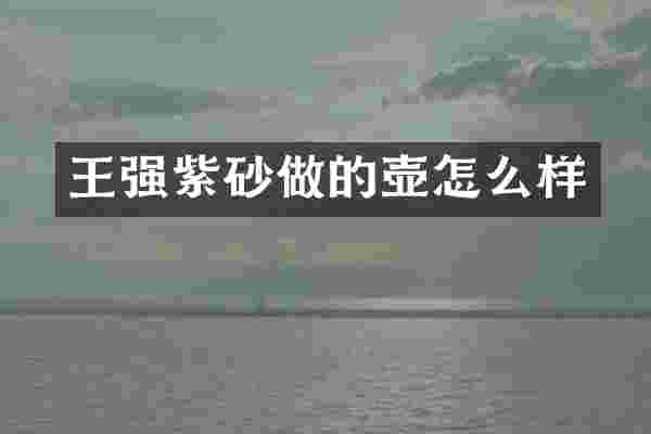 王强紫砂做的壶怎么样