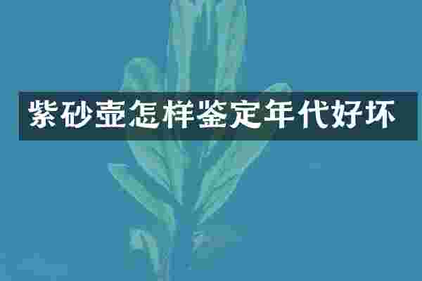 紫砂壶怎样鉴定年代好坏