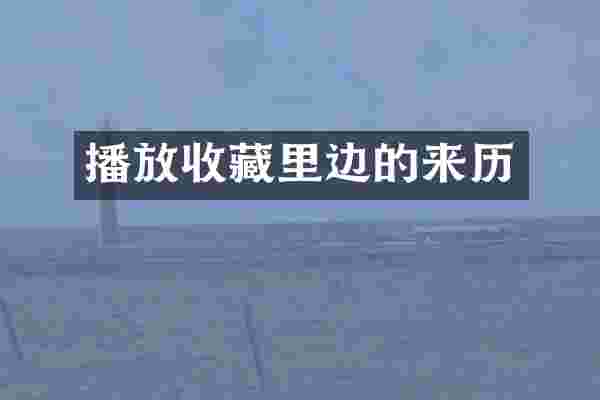 播放收藏里边的来历