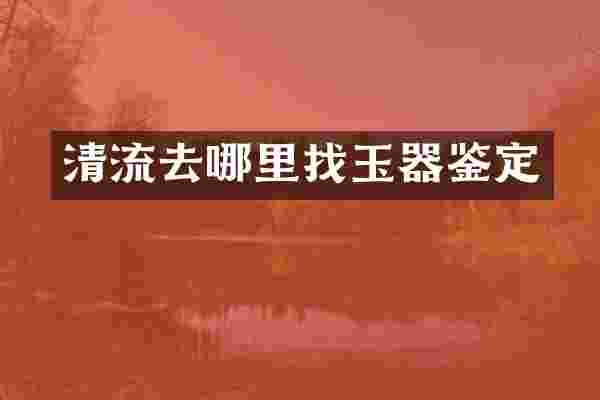清流去哪里找玉器鉴定