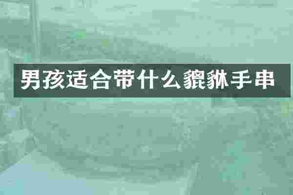 男孩适合带什么貔貅手串