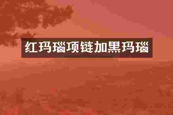 红玛瑙项链加黑玛瑙