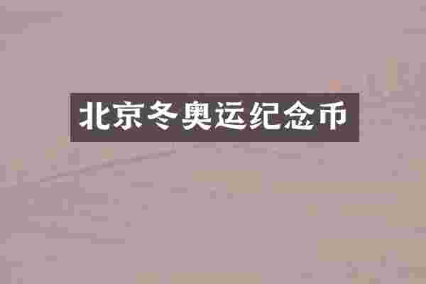 北京冬奥运纪念币