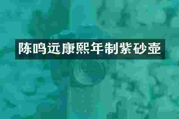 陈鸣远康熙年制紫砂壶
