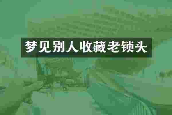 梦见别人收藏老锁头