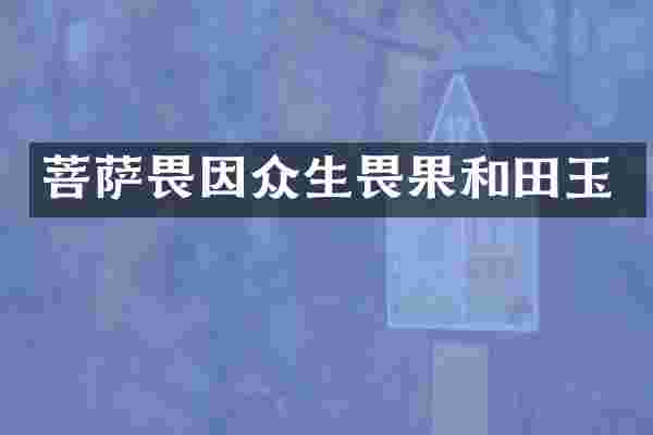 菩萨畏因众生畏果和田玉