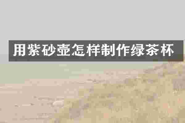用紫砂壶怎样制作绿茶杯
