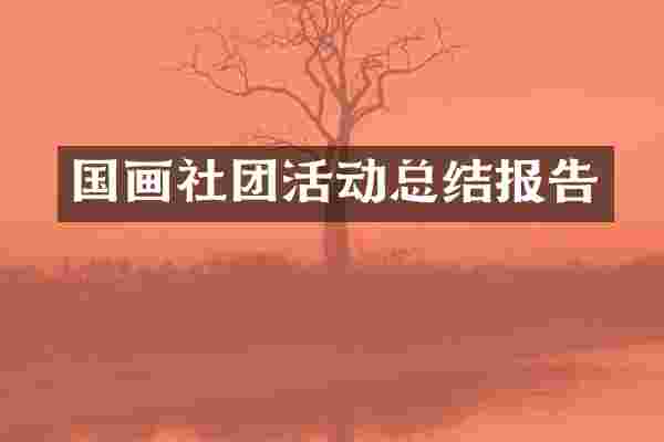 国画社团活动总结报告