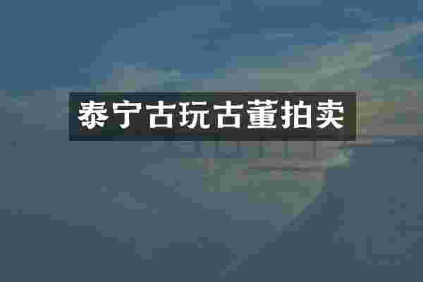 泰宁古玩古董拍卖