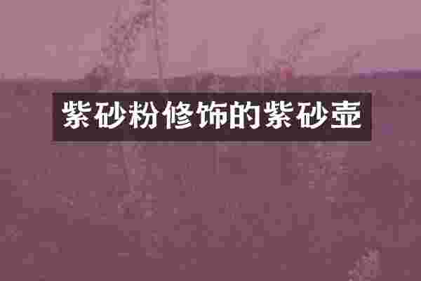 紫砂粉修饰的紫砂壶