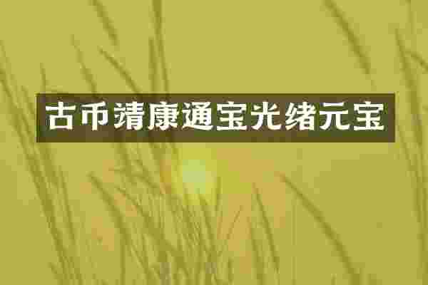 古币靖康通宝光绪元宝