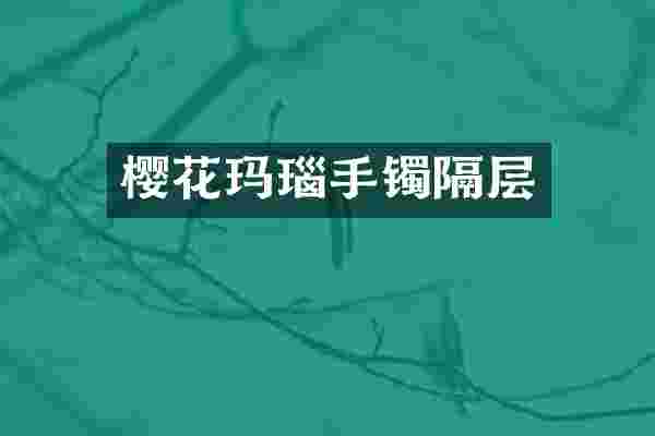 樱花玛瑙手镯隔层