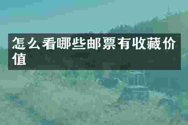 怎么看哪些邮票有收藏价值