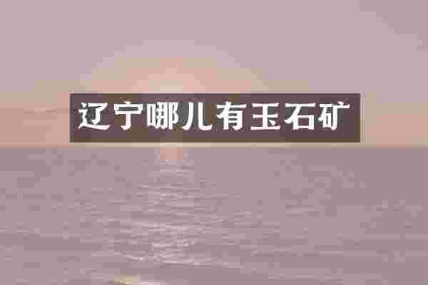辽宁哪儿有玉石矿