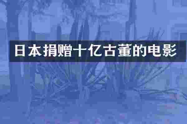日本捐赠十亿古董的电影