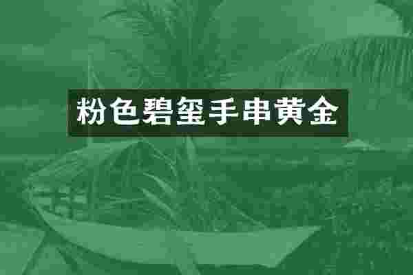 粉色碧玺手串黄金