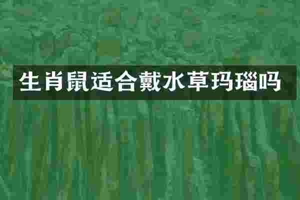 生肖鼠适合戴水草玛瑙吗