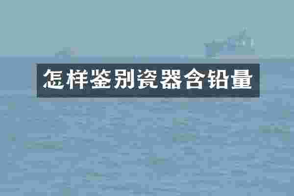 怎样鉴别瓷器含铅量