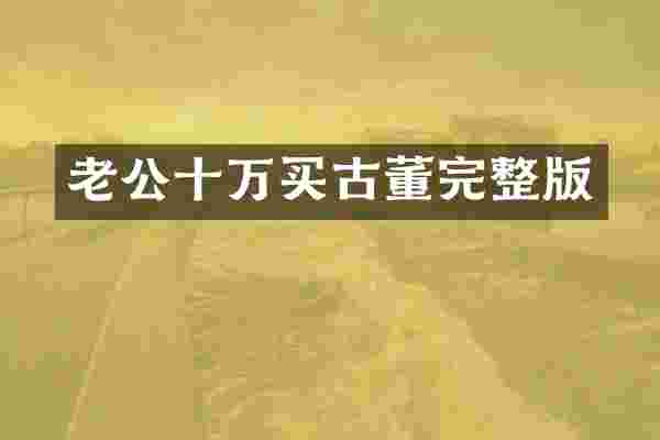 老公十万买古董完整版