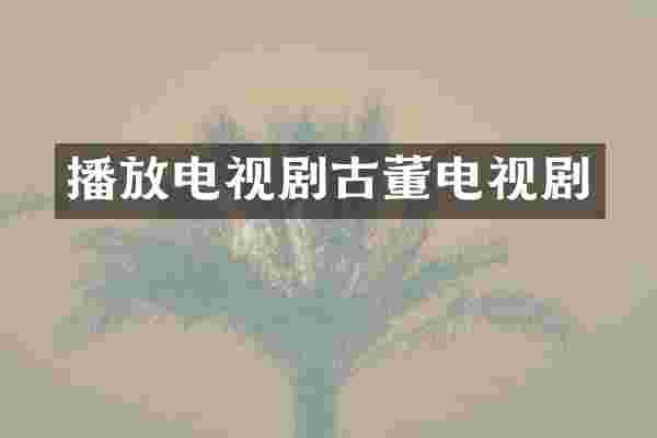 播放电视剧古董电视剧