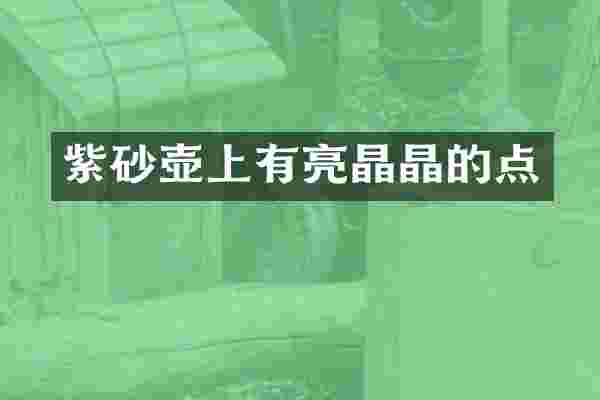 紫砂壶上有亮晶晶的点