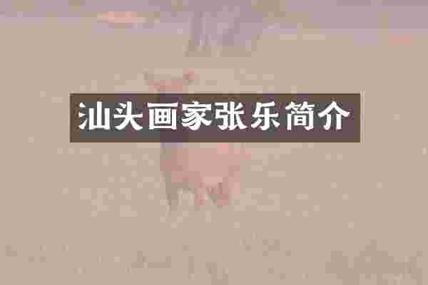 汕头画家张乐简介