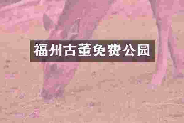 福州古董免费公园