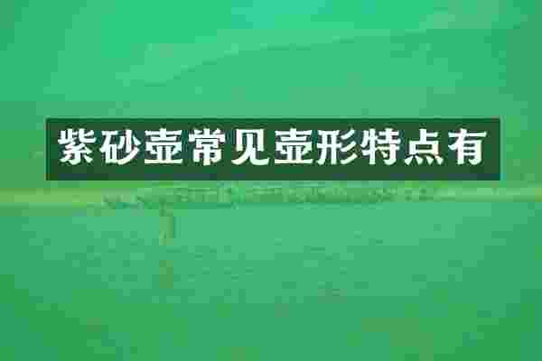 紫砂壶常见壶形特点有
