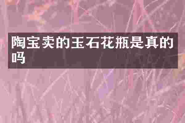 陶宝卖的玉石花瓶是真的吗
