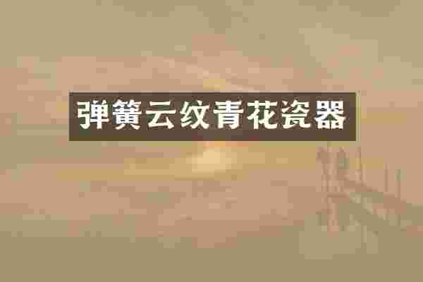 弹簧云纹青花瓷器