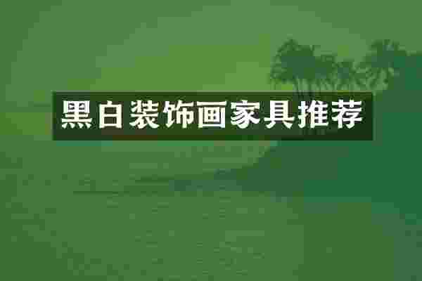 黑白装饰画家具推荐