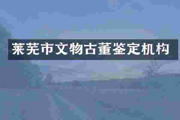 莱芜市文物古董鉴定机构