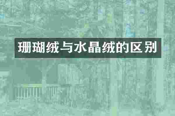 珊瑚绒与水晶绒的区别