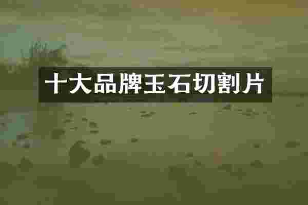 十大品牌玉石切割片