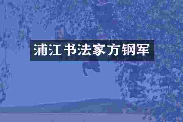 浦江书法家方钢军