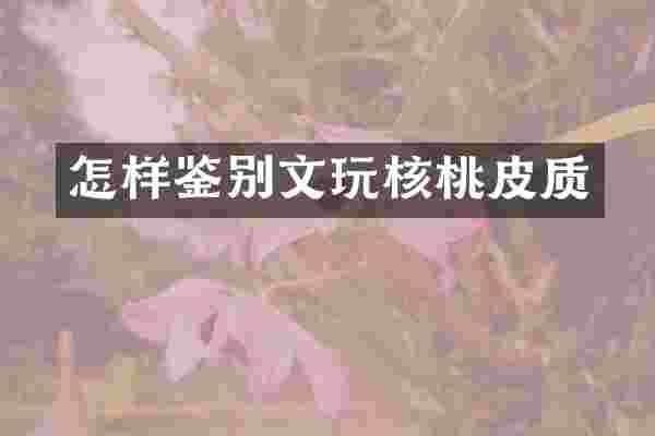 怎样鉴别文玩核桃皮质