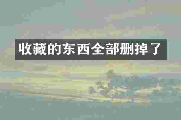 收藏的东西全部删掉了