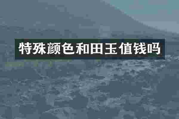 特殊颜色和田玉值钱吗