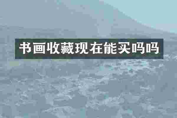 书画收藏现在能买吗吗