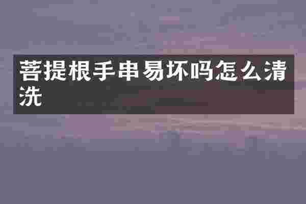 菩提根手串易坏吗怎么清洗