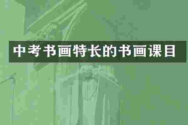 中考书画特长的书画课目