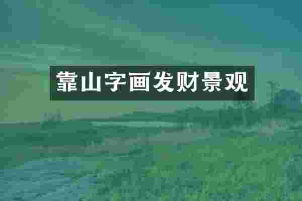 靠山字画发财景观