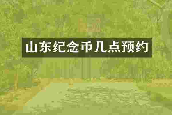 山东纪念币几点预约