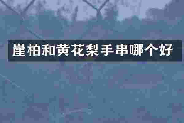崖柏和黄花梨手串哪个好