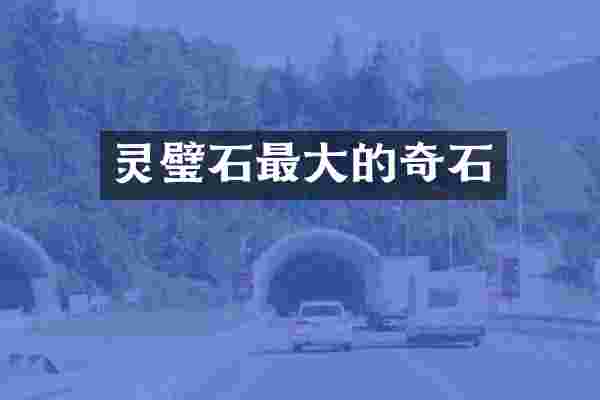 灵璧石最大的奇石