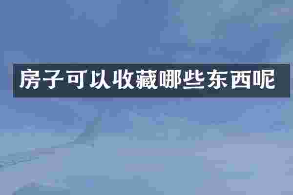 房子可以收藏哪些东西呢